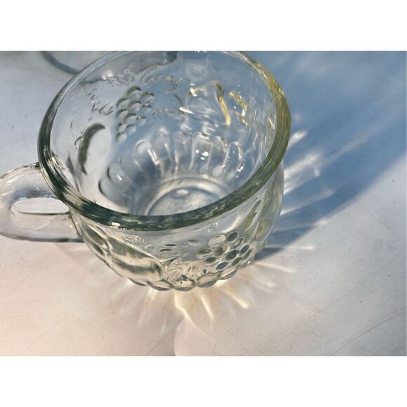 Glass punch bowl glasses / mugs (6) - Picture 3 of 10